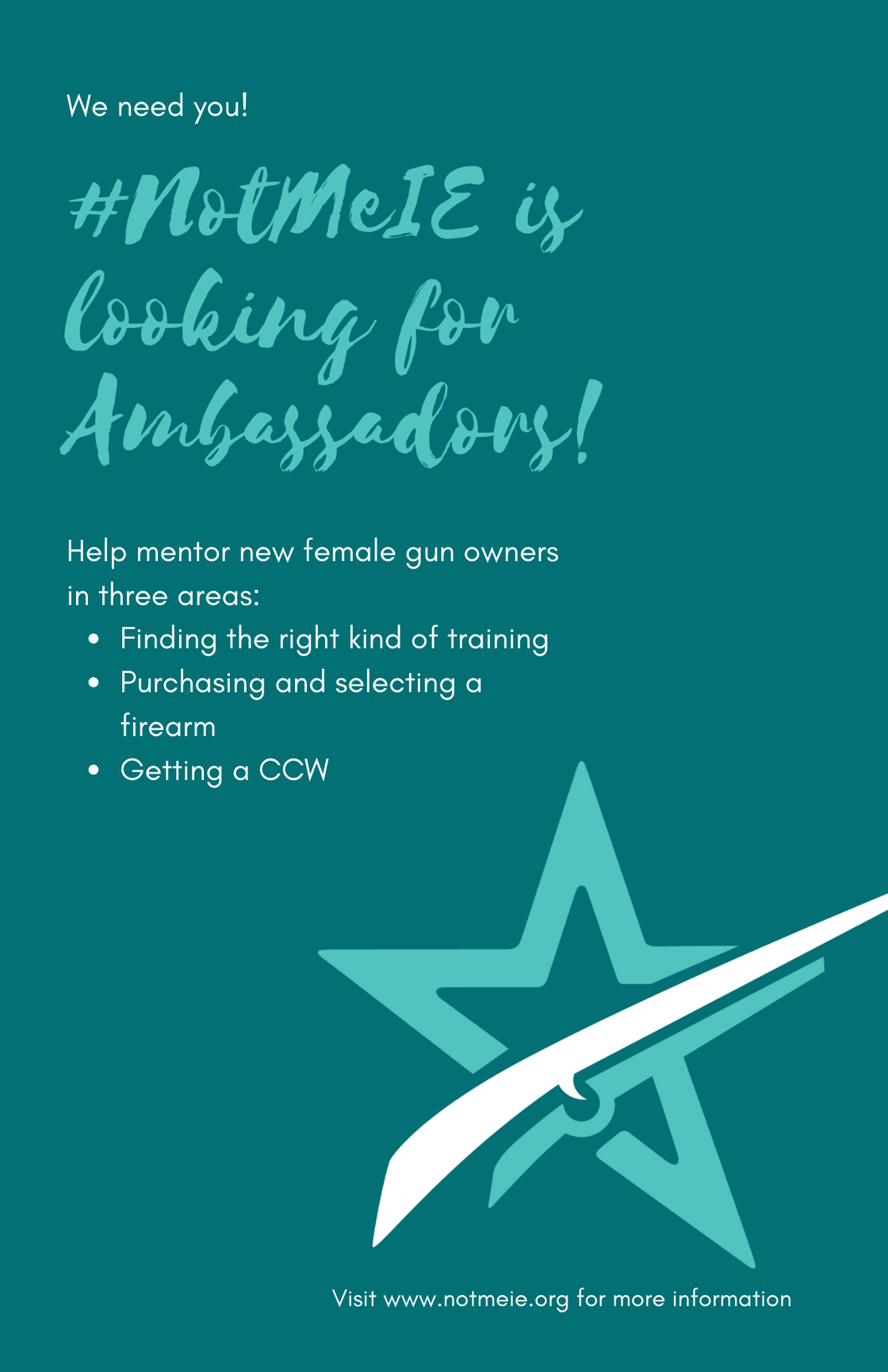 #NotMeIE is looking for Ambassadors!